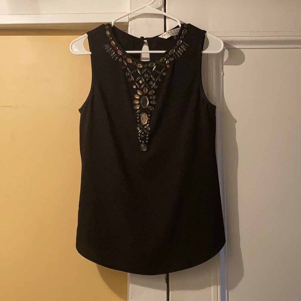 TRINA TURK BLOUSE WITH JEWELRY
